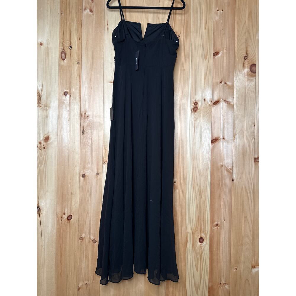 NWT Lulus Sweeney Black Sleeveless Maxi Dress Wedding Formal Cocktail Sz L - Picture 5 of 8